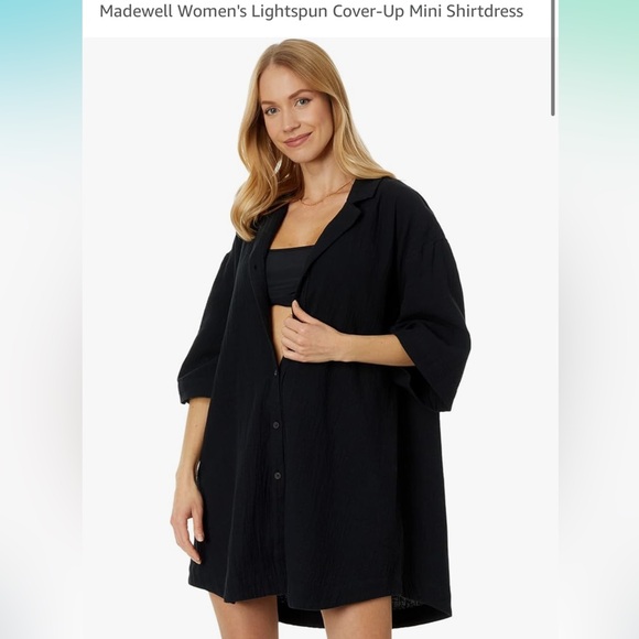 Madewell Women's Lightspun Cover-Up Mini Shirtdress - Picture 2 of 4